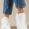 Basic tennis sneakers 431.600-2-L ΑΣΠΡΟ/ΑΣΗΜΙ