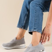 Slip-on sneakers τύπου κάλτσα 431.LY605-F ΓΚΡΙ