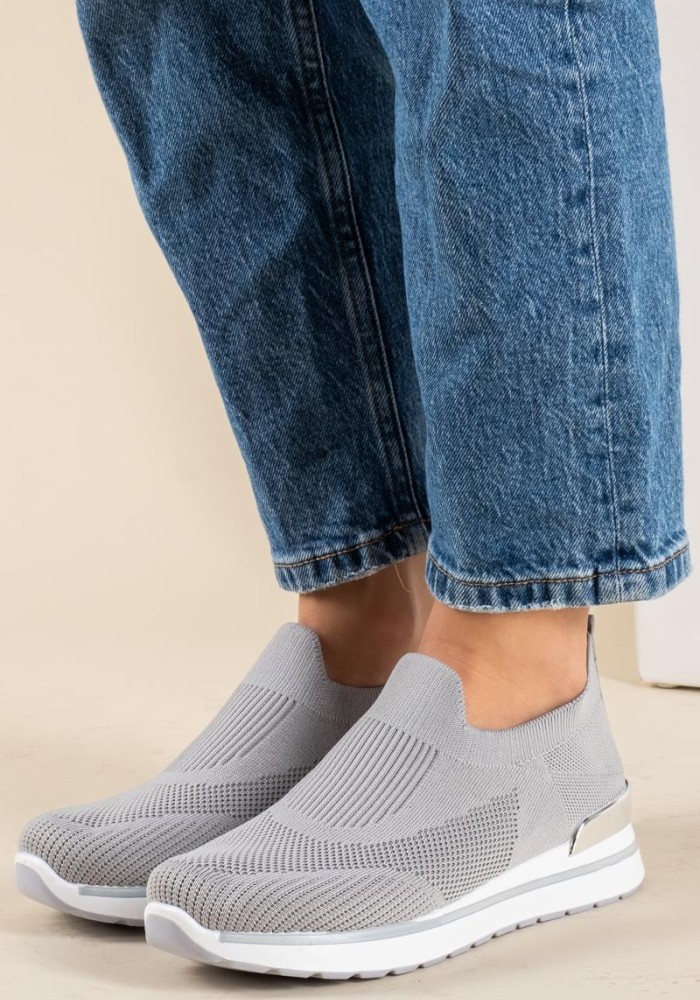 Slip-on sneakers τύπου κάλτσα 431.LY605-F ΓΚΡΙ