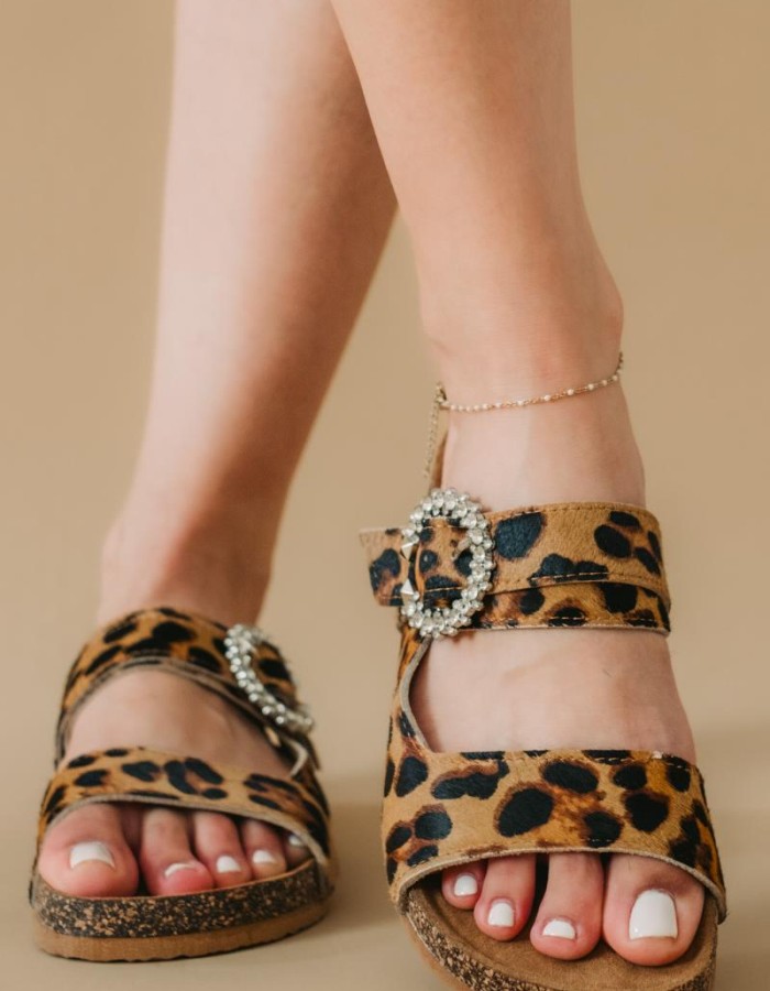 Fussbett animal print flatforms με δυο φάσες 330.S198-2-L ΤΑΜΠΑ