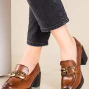 B-SOFT block-heeled loafers 405.2317-11-L ΚΑΦΕ