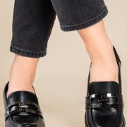 B-SOFT block-heeled loafers 405.2317-11-L ΜΑΥΡΟ