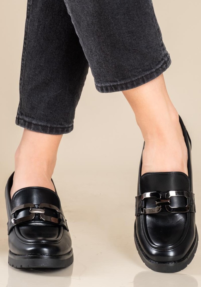 B-SOFT block-heeled loafers 405.2317-11-L ΜΑΥΡΟ