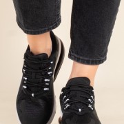 Running sneakers με αερόσολα 330.D0179-L ΜΑΥΡΟ/ΑΣΠΡΟ