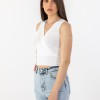 Ripped Crop Top 402.0367-TOP ΑΣΠΡΟ