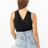 Ripped Crop Top 402.0367-TOP ΜΑΥΡΟ