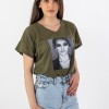 T-Shirt με Στάμπα 402.JLO-TSH KHAKI