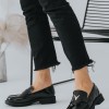 ADAMS Loafers λουστρίνι με διακοσμητικό V 004.848-23527-LU ΜΑΥΡΟ