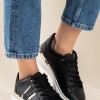 Sneakers με μεταλλικές λεπτομέρειες 431.LY629-L ΜΑΥΡΟ/ΑΣΠΡΟ