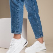 Casual sneakers σε συνδυασμό χρωμάτων 330.OX2337-L ΑΣΠΡΟ