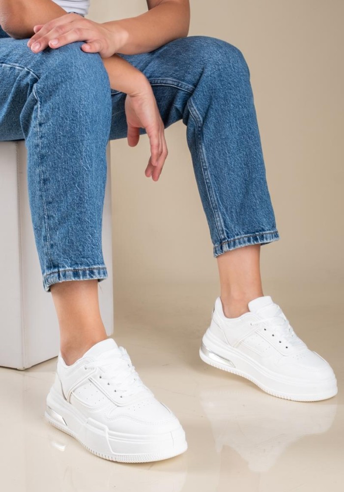 Casual sneakers σε συνδυασμό χρωμάτων 330.OX2337-L ΑΣΠΡΟ