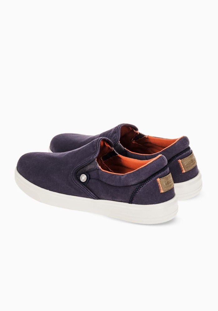 REFRESH Ανδρικό slip-on casual 395.171929-F ΜΠΛΕ/ΑΣΠΡΟ