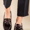 Λουστρίνι Loafers με διακοσμητικό ζωνάκι 330.5309-LU ΜΠΟΡΝΤΩ