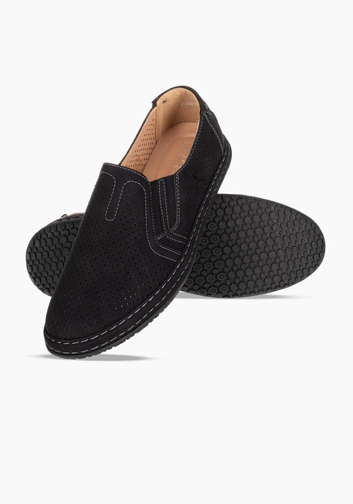 Ανδρικό slip-on casual 330.7703-NU ΜΑΥΡΟ