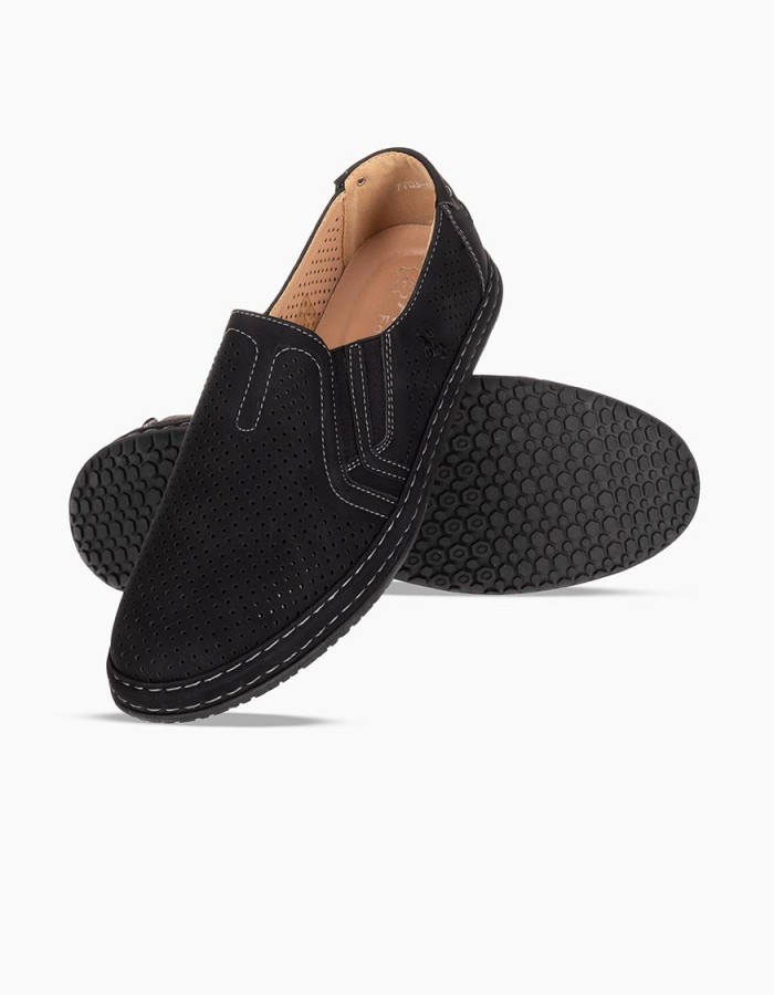 Ανδρικό slip-on casual 330.7703-NU ΜΑΥΡΟ