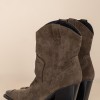 Suede western μποτάκι με μεταλλική μύτη 376.3051-C ΛΑΔΙ