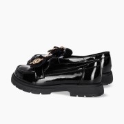 Λουστρίνι loafer για κορίτσια με φιογκάκι 432.DR67-LU ΜΑΥΡΟ