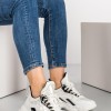 Chunky sneakers με γυαλιστερές λεπτομέρειες 306.TF180-L ΑΣΠΡΟ