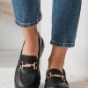 Chunky loafers με μεταλλικό διακοσμητικό 330.77-431-L ΜΑΥΡΟ