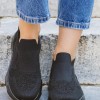 Chunky slip-on sneakers τύπου κάλτσα 416.LY505-F ΜΑΥΡΟ