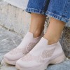 Chunky slip-on sneakers τύπου κάλτσα 416.LY505-F ΡΟΖ