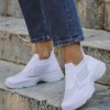 Chunky slip-on sneakers τύπου κάλτσα 416.LY505-F ΑΣΠΡΟ