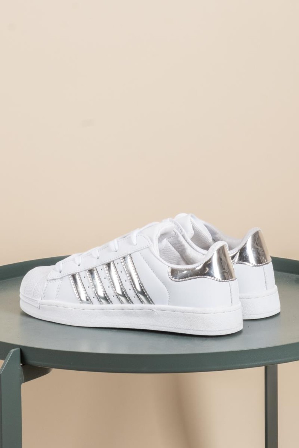 Basic tennis sneaker 396.LF108A-L ΑΣΠΡΟ/ΑΣΗΜΙ