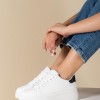 Δίσολα basic tennis sneakers 431.MS4036-L ΑΣΠΡΟ/ΜΑΥΡΟ