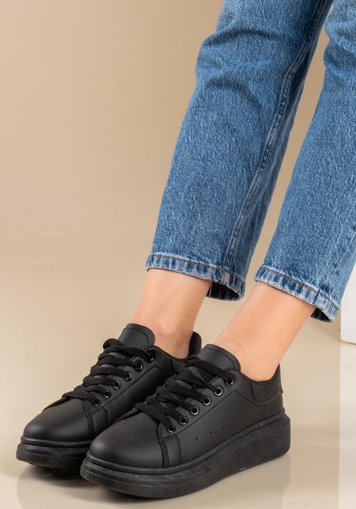 Casual δίσολα tennis sneakers 431.LY542-L ΜΑΥΡΟ