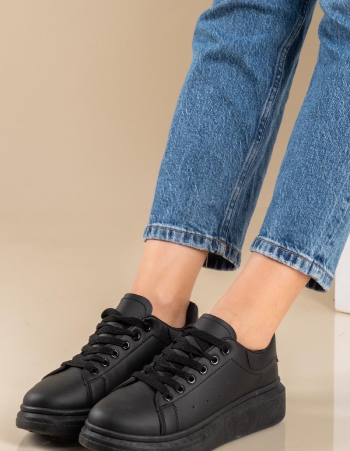 Casual δίσολα tennis sneakers 431.LY542-L ΜΑΥΡΟ