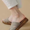 Suede flatform με φάσα με Η κόψιμο 330.1001441-C ΜΠΕΖ