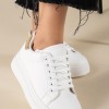 Δίσολα basic tennis sneakers 431.MS4036-L ΑΣΠΡΟ/ΧΡΥΣΟ