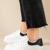 Casual δίσολα tennis sneakers 431.LY542-L ΑΣΠΡΟ/ΜΑΥΡΟ