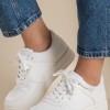 Δίσολα sneakers με εξωτερικές ραφές 431.LY357-L ΑΣΠΡΟ