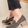 Refresh loafers με κρεπ τακούνι 395.172263-L ΛΑΔΙ