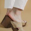 Clogs mules με suede χιαστί φάσα 330.A8615-C ΜΠΕΖ