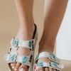 Boho style fussbett flatforms με δυο φάσες 431.HD-055-301-L ΑΣΠΡΟ