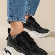 Chunky sneakers σε συνδυασμό χρωμάτων και υλικών 431.LY632-L ΜΑΥΡΟ