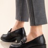 RAGAZZA Loafers με μεταλλικό διακοσμητικό 331.0637-L ΜΑΥΡΟ