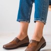 SABINO Ανατομικό δερμάτινο slip-on 028.TC2109-L ΚΑΦΕ