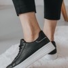 Basic tennis sneakers 420.OX2538-L ΜΑΥΡΟ/ΑΣΠΡΟ