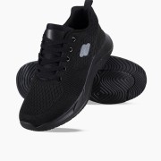 Ανδρικά υφασμάτινα running sneakers ΜΑΥΡΟ