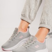 Running υφασμάτινα sneakers ΓΚΡΙ/ΡΟΖ