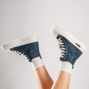 Δίσολα υφασμάτινα sneakers μποτάκια JEAN