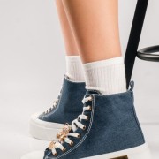 Δίσολα υφασμάτινα sneakers μποτάκια JEAN