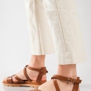 RAGAZZA δερμάτινα flatforms ΤΑΜΠΑ