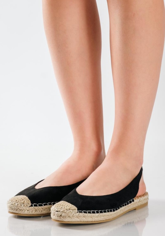 Slingback flat εσπαντρίγιες ΜΑΥΡΟ