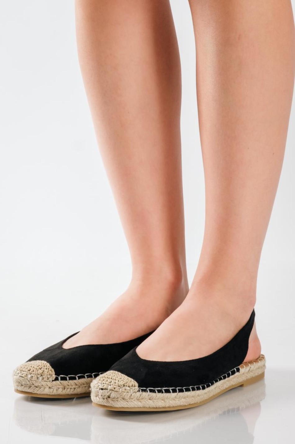 Slingback flat εσπαντρίγιες ΜΑΥΡΟ