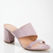 Suede mules με δύο φάσες ΛΙΛΑ