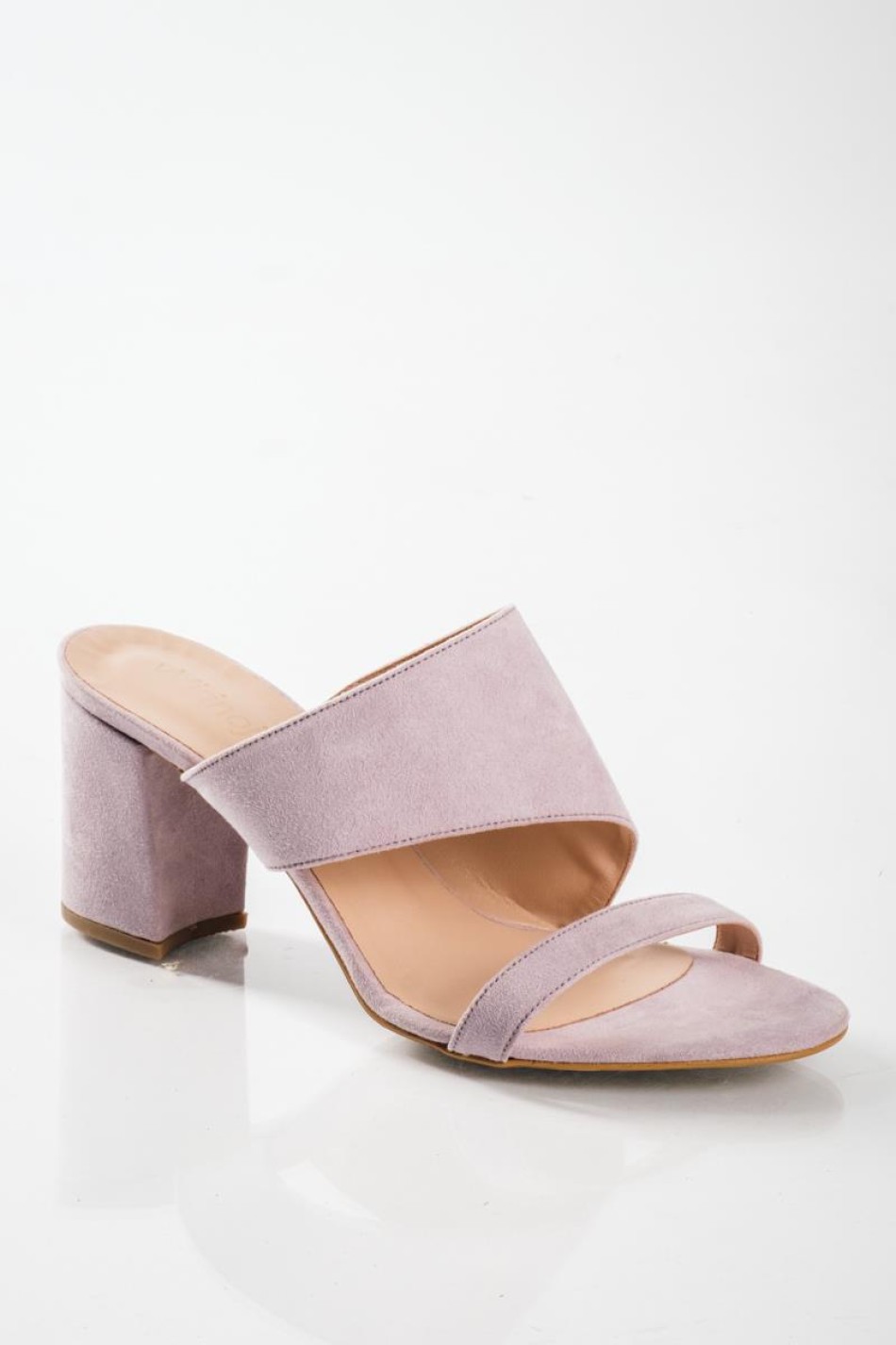 Suede mules με δύο φάσες ΛΙΛΑ